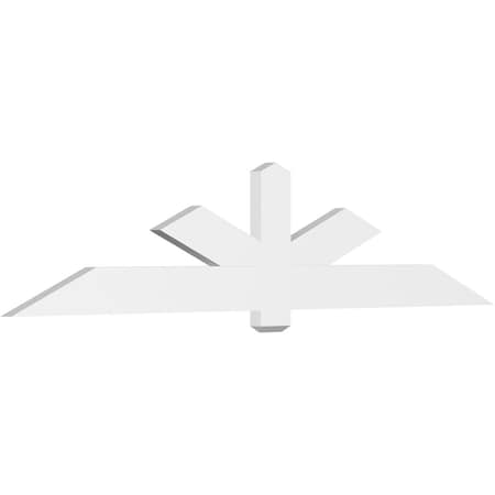 Ekena Millwork Kennewick Architectural Grade PVC Gable Bracket, 96"W x 20"H x 2"D x 6"F, 5/12 Pitch GBP096X20X0206KEN00